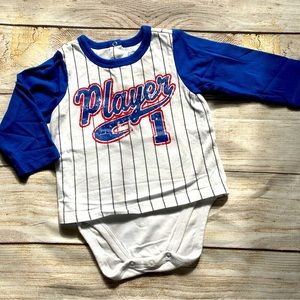 Children’s Place Baseball Bodysuit Boys Size 9-12 mo